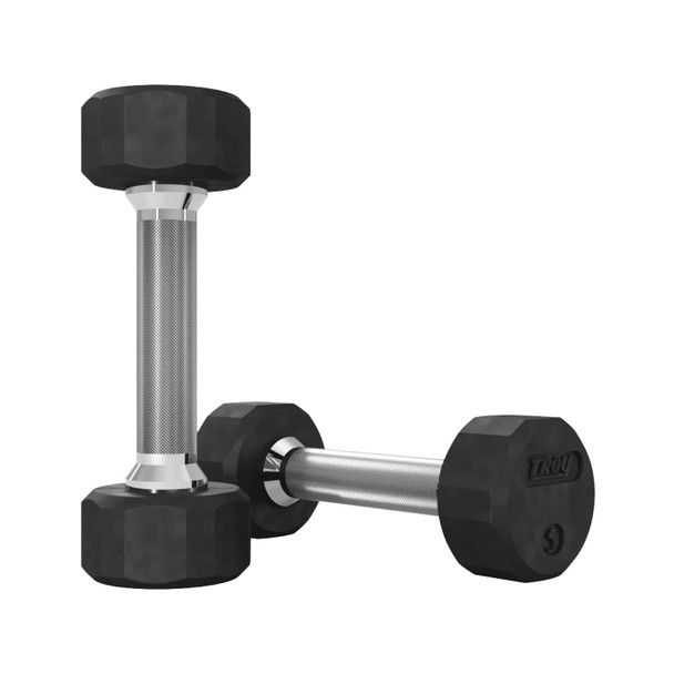 Troy Rubber-Coated Dumbbells - 5 lb