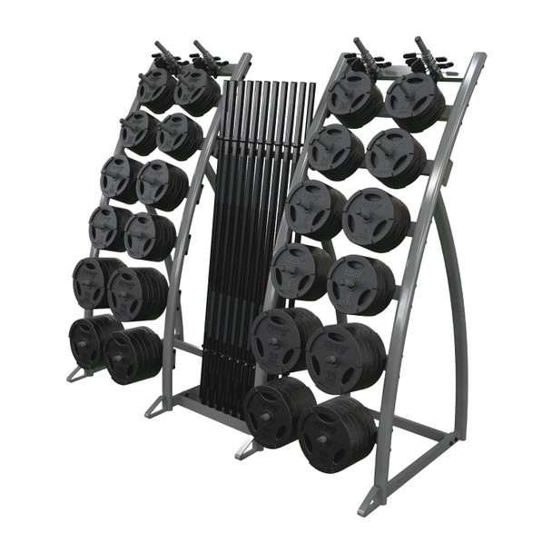 Troy Cardio Weight Set with Rack for Group Strength