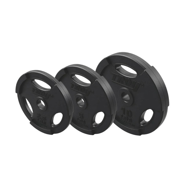 Troy Rubber-Coated Grip Plates for Group Barbell Set