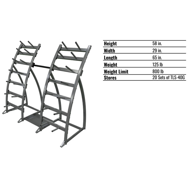 Troy Cardio Pump Barbell Set Rack - Dimensions & Specifications