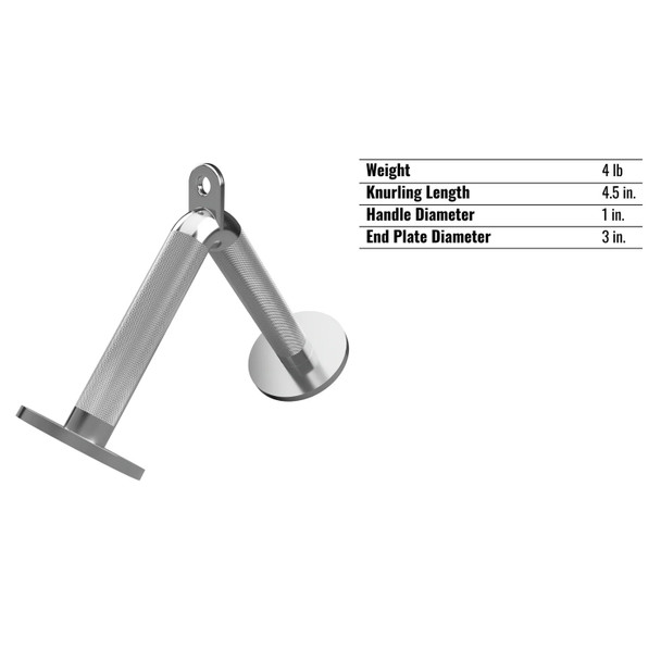 Troy (GTVB) Tricep Press Handle - Dimensions & Specifications