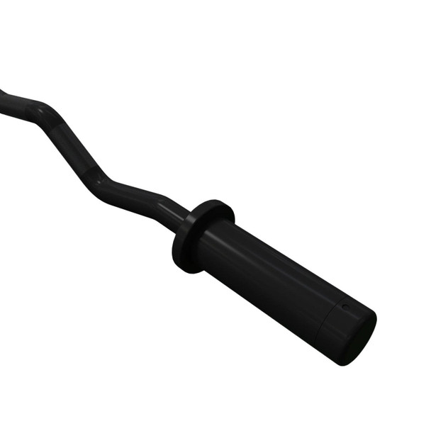 Troy (TOZ-47B) Black Olympic Curl Bar - Sleeve Close View