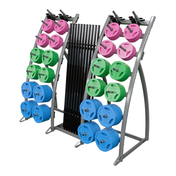 Troy (TLS-20) Cardio Barbell Storage Rack Holding Colored Weight Sets