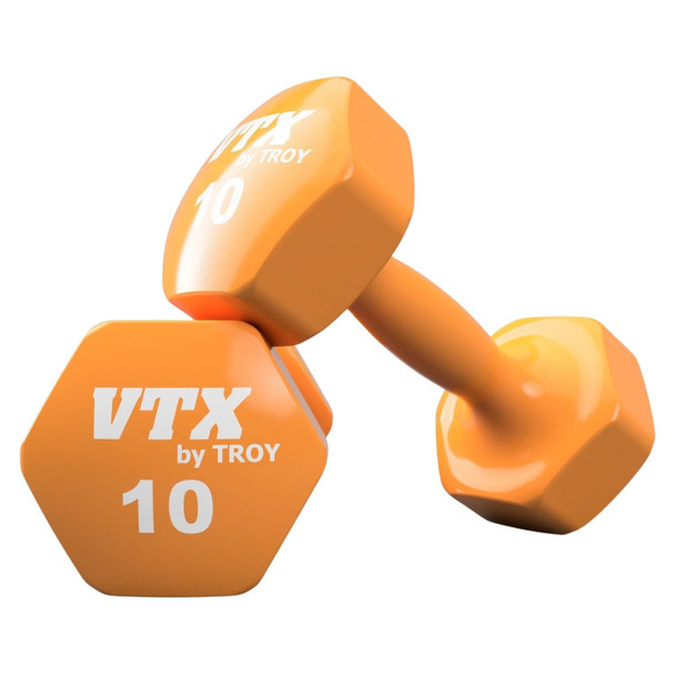 Troy VTX Vinyl Dumbbell Set w/ Rack - 10 lb Dumbbells