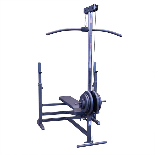 Body-Solid PowerCenter Combo Bench w/ Lat Attachment - Front View
