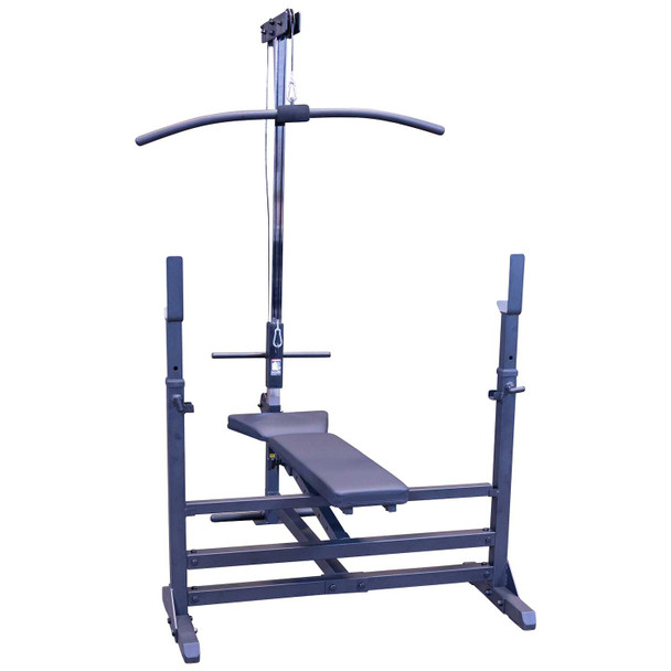 Body-Solid PowerCenter Combo Bench w/ Lat Option - Rear View