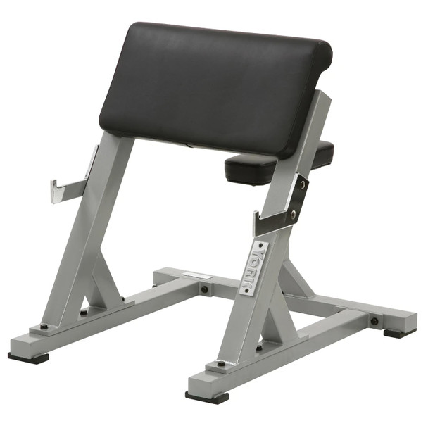 York Barbell (STS) Commercial Preacher Curl - Silver Frame Color