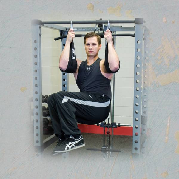 Body-Solid (AAB2) Gut Blaster Ab Slings - Ab Twist Exercise on Power Cage Chin Bar