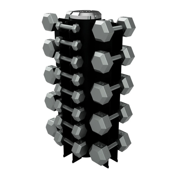 Troy VTX 3-50 lb Hex Dumbbell Set & Rack
