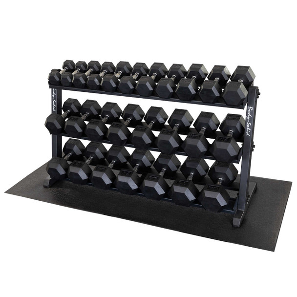 Body-Solid 3-Tier Shelf Dumbbell Rack w/ Optional Weights