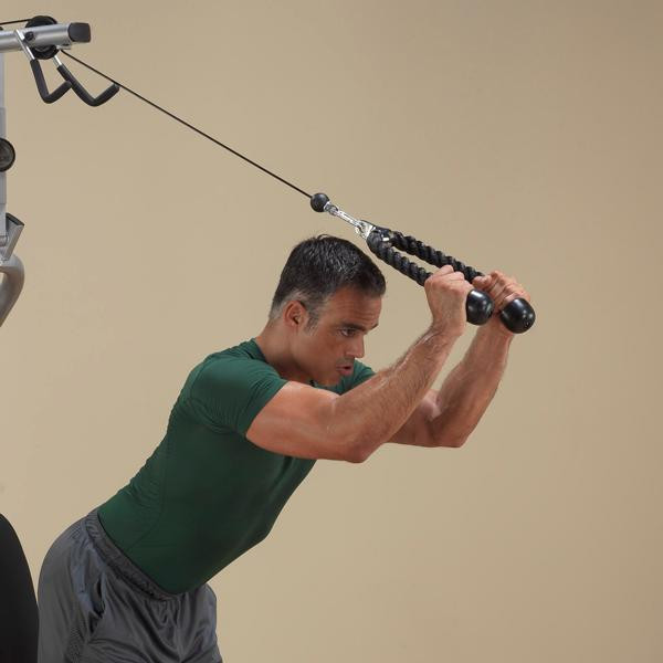 Body-Solid Cable Rope During Triceps Pressdown Exercise