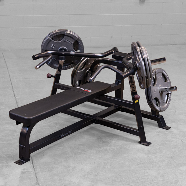 Body-Solid Plate-Loaded Press with Optional Cast Iron Grip Plates