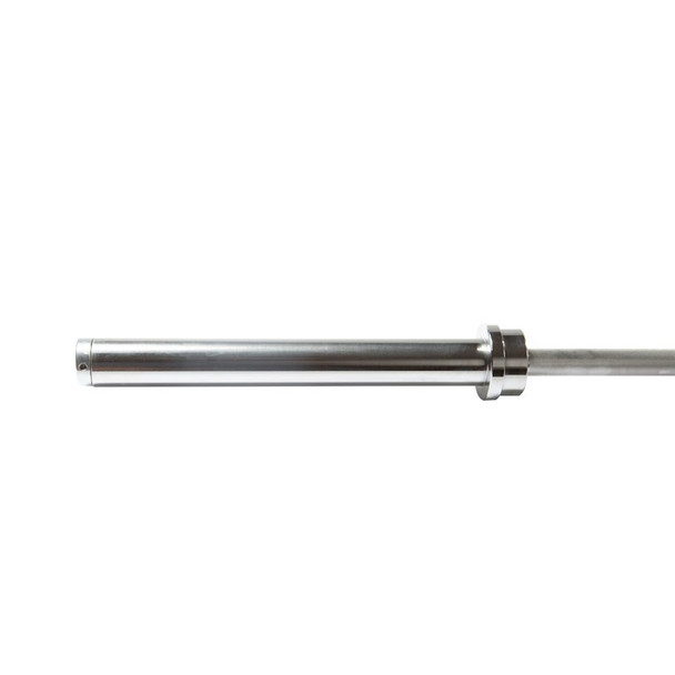York Barbell (32004) 7' Olympic Power Bar - Sleeve Close View