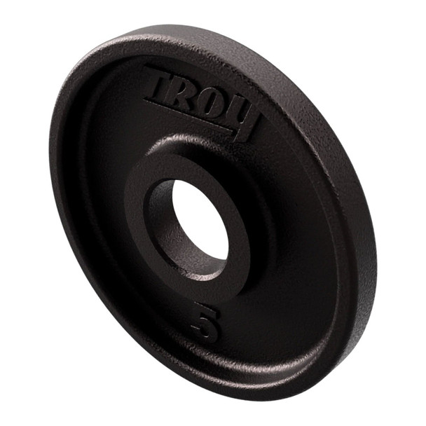 Troy (PO) 5 lb Black Machined Olympic Plate
