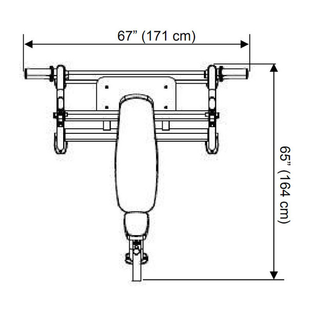 Steelflex Commercial Incline Bench Press Dimensions
