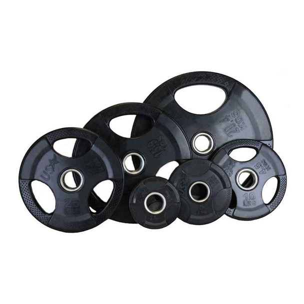 Troy USA Sports Rubber-Coated Weight Plates w/ Grips