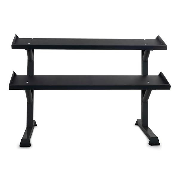 Inflight Fitness 2-Tier Shelf Dumbbell Rack - Front View