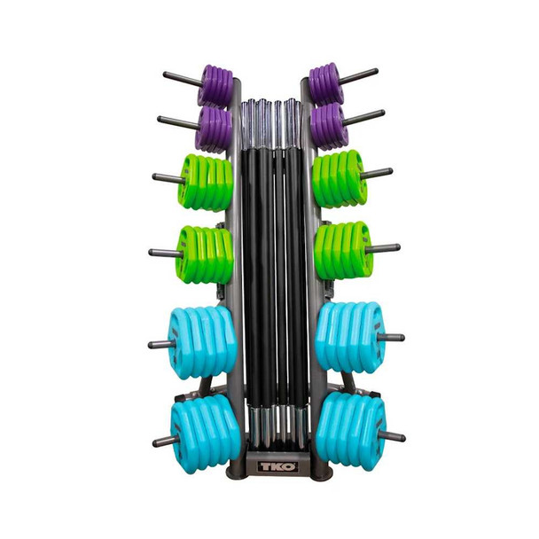 TKO 10-Pack Cardio Pump Set w/ Rack for Group Fitness Training