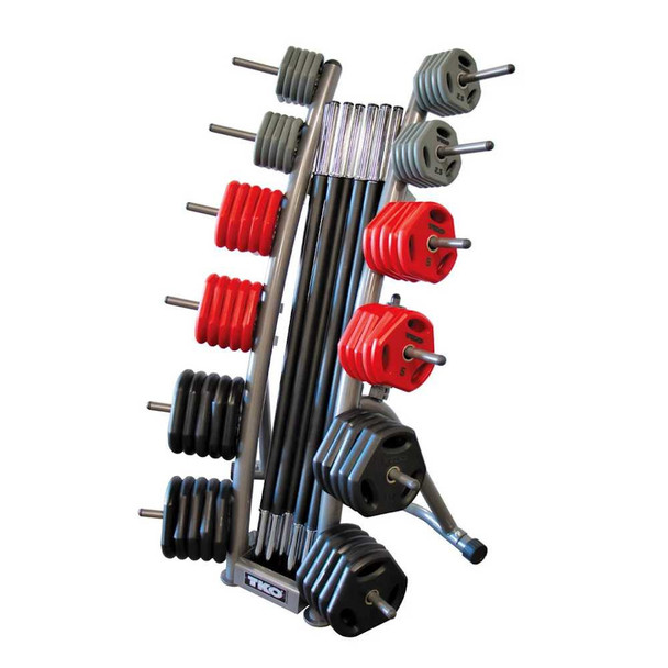 TKO 10-Pack Cardio Pump Set w/ Rack - Angled View