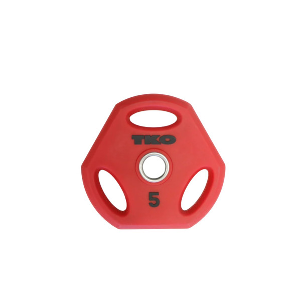 TKO 5 lb Red Urethane Grip Plate for Cardio Pump Set