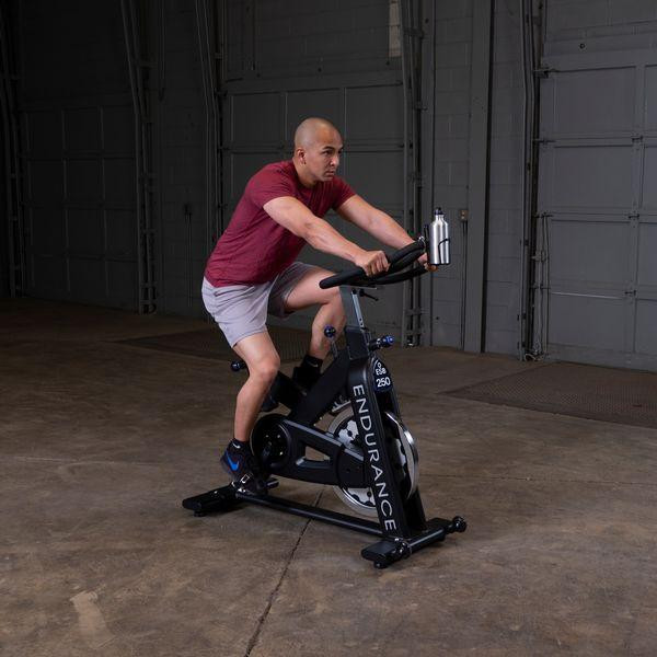 Body-Solid (ESB250) Endurance Indoor Cycle w/ Male User in Exercise Room