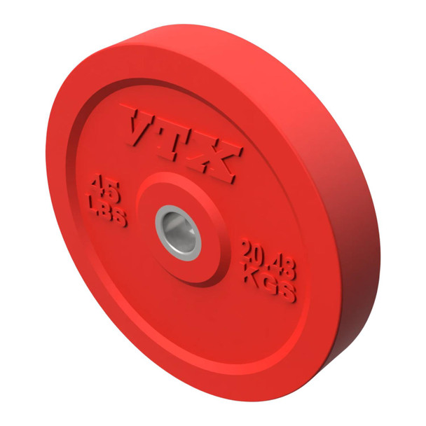 Troy VTX 275 lb Colored Bumper Set w/ Bar - Red 45 lb Plate