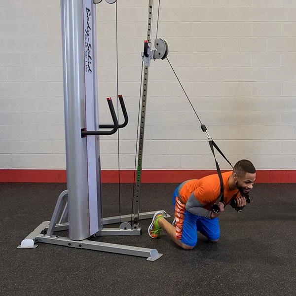 Body-Solid Functional Cable Machine During Ab Crunch Exercise