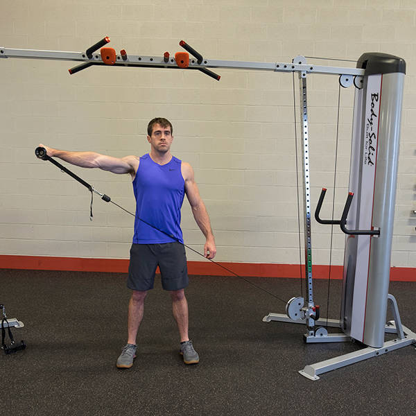 Body-Solid Cable Machine (S2CCO) - Lateral Shoulder Raise Exercise