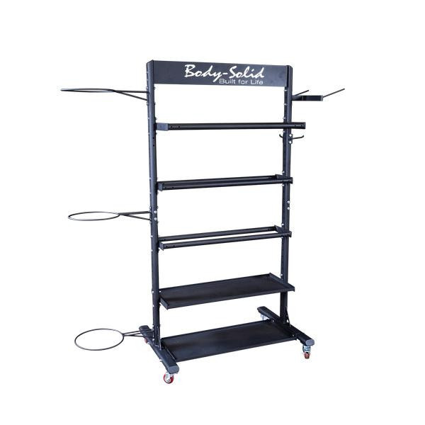 Body-Solid Gym Accessory Rack w/ Wheels (GAR250)