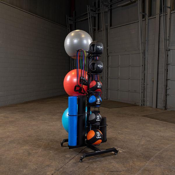 Body-Solid (GAR100) Fitness Accessory Rack w/ Optional Equipment