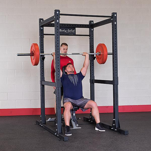Body-Solid (SPR1000) Pro Clubline Power Rack - Incline Chest Press w/ Optional Bench
