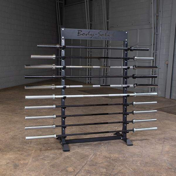 Body-Solid (SBS100) Horizontal Bar Holder - Loaded w/ Optional Weight Bars