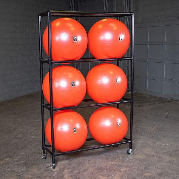 Body-Solid (SSBR100) Balance Ball Rack in Gym with Optional Balls