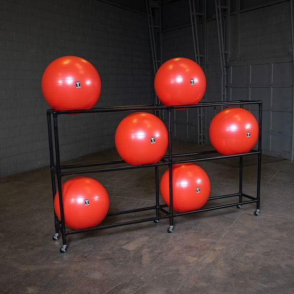 Body-Solid (SSBR200) Stability Ball Rack w/ Optional Balls in Gym