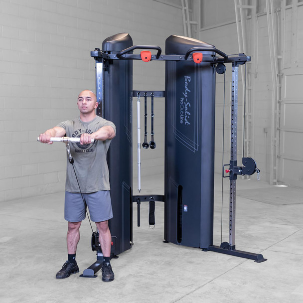 Body-Solid Dual-Cable Machine Shoulder Raise Exercise