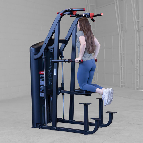Body-Solid (S2ACDX) Series II Chin Dip Assist - Assisted Dip Exercise Rear Angled View