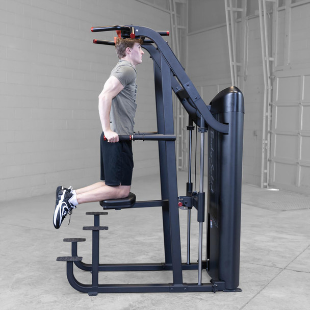 Body-Solid Upper-Body Strength Station During Assisted Dip