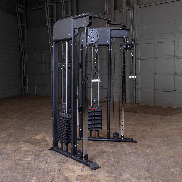 Body-Solid (GFT100) Functional Trainer in Home Fitness Space - Angled View