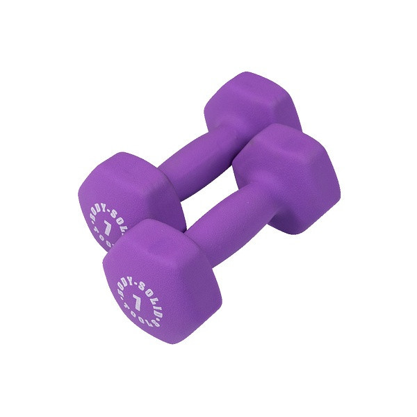 Body-Solid 7 lb. Purple Neoprene Dumbbells
