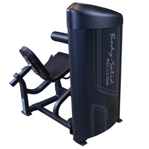 Body-Solid (S2LECX) Leg Extension & Curl - Rear Angled View Showcasing Shroud