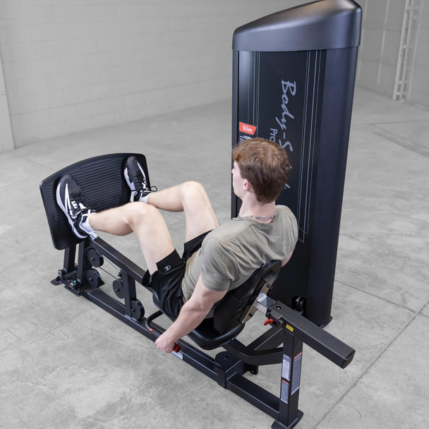 Body-Solid Selectorized Leg Trainer During Press Exercise