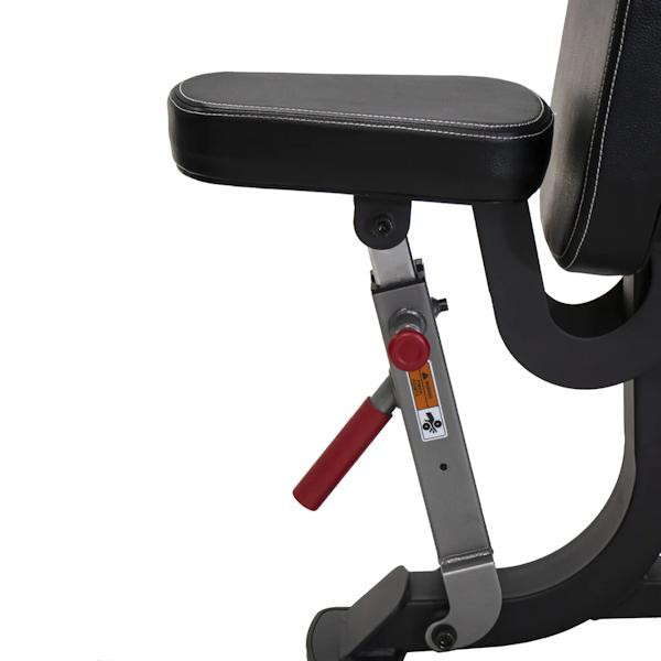 TKO Adjustable Exercise Bench Showing Seat Pad Height Setting