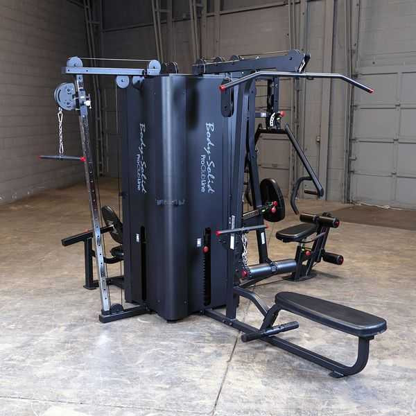 Body-Solid (S1000) Commercial Multi-Gym - Seated Row & Cable Column Station View