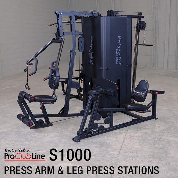 Body-Solid (S1000) Commercial Multi-Gym - Press Arm & Leg Press Station View