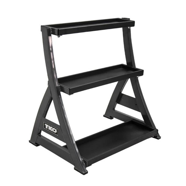 TKO 3-Tier Kettlebell Rack - Angled View