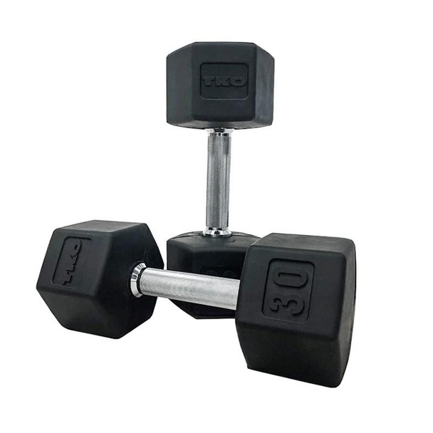 TKO Rubber Hex Dumbbells