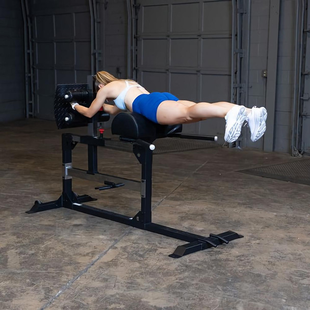 Body-Solid (SGH500B) Glute Ham Developer - Reverse Leg Raise Exercise