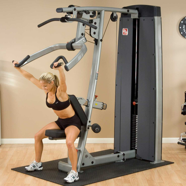Body-Solid (DPLS-SF) Chest/Lat Machine - Shoulder Press Exercise