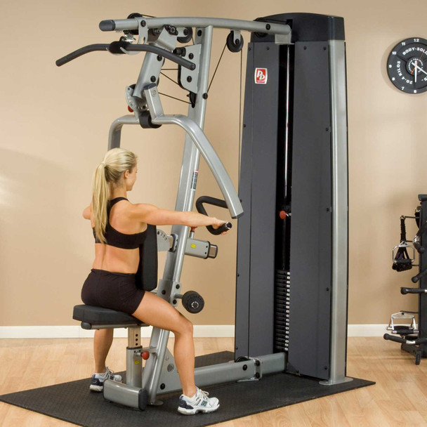 Body-Solid (DPLS-SF) Chest/Lat Machine - Seated Back Row Exercise