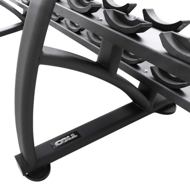 TKO 3-Tier Commercial Dumbbell Rack - Rear Close View